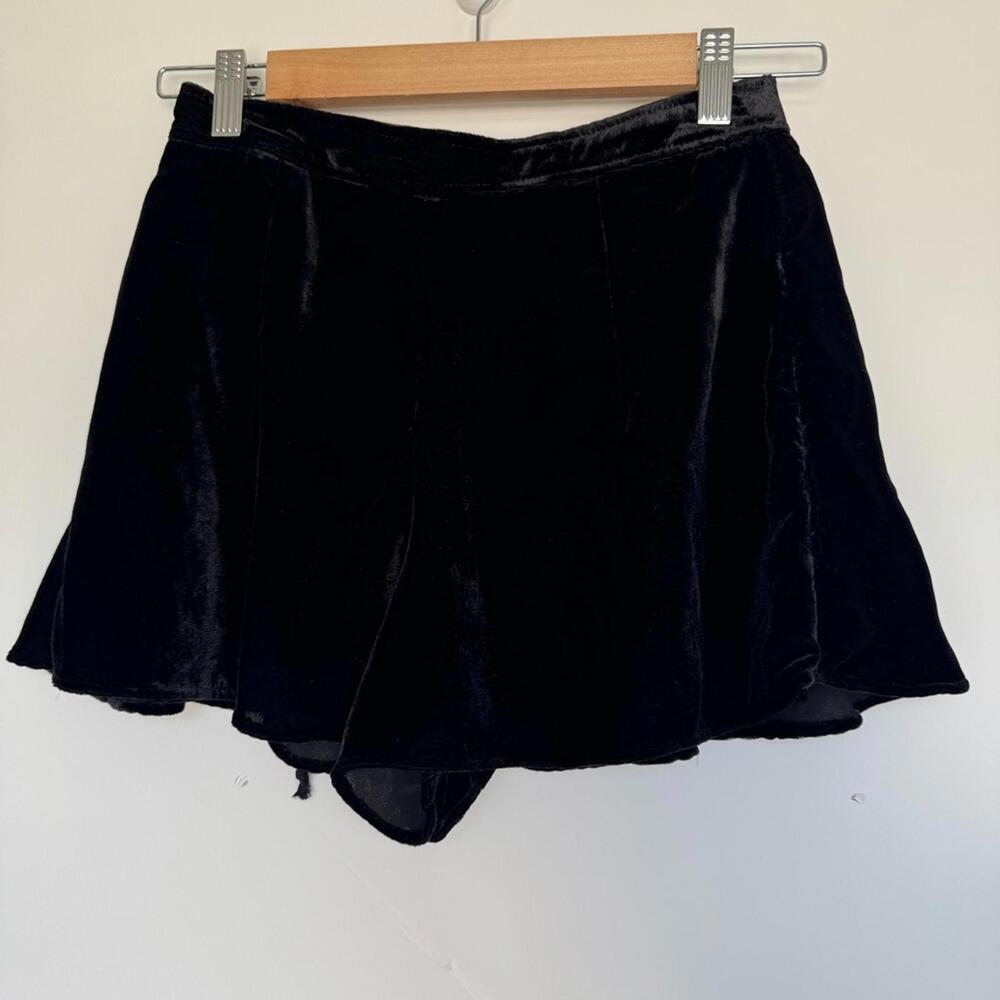 Free People Dance the Night Away Crushed Velvet Wrap Skort - Picture 7 of 11